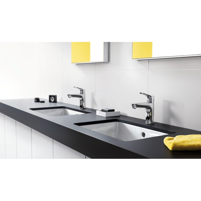 Baterie de lavoar Hansgrohe, Focus 100, cu ventil, crom [3]