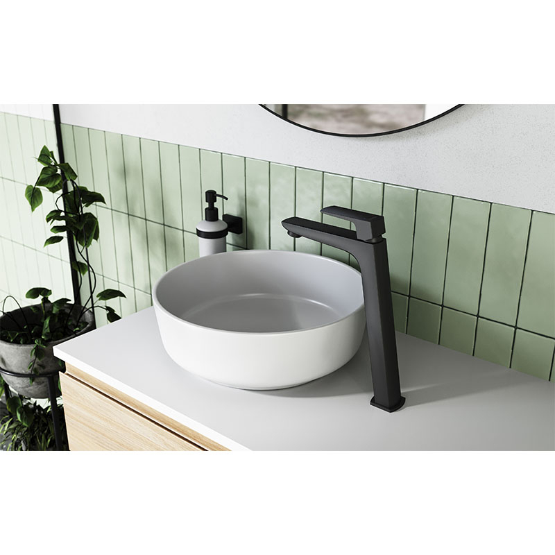 Baterie inalta de lavoar, Ferro, Vitto Verdeline, negru mat [3]