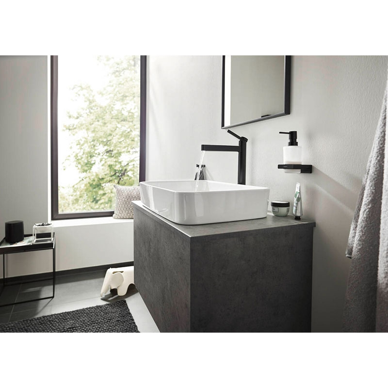 Baterie inalta de lavoar, Hansgrohe, Finoris 260, cu ventil, negru mat [3]