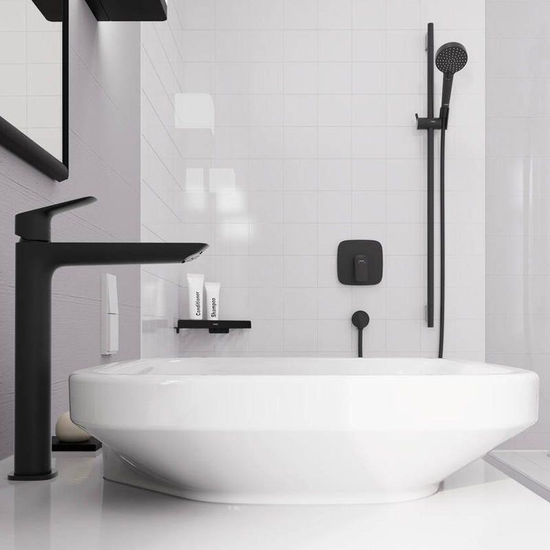 Baterie înaltă pentru lavoar Hansgrohe, Logis 240 Fine, negru mat [2]