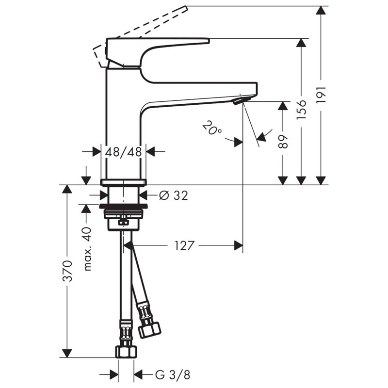 Baterie lavoar cu ventil, Hansgrohe, Metropol 100, auriu lucios [2]
