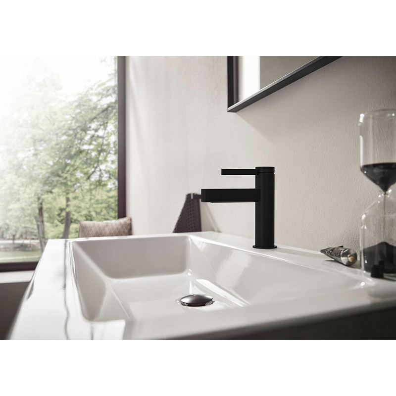 Baterie lavoar, Hansgrohe, Finoris 100, negru mat [2]