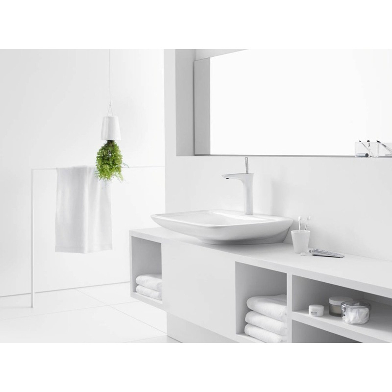 Baterie lavoar Hansgrohe, PuraVida 200, cu ventil click-clack, mâner joystick, alb/crom [3]