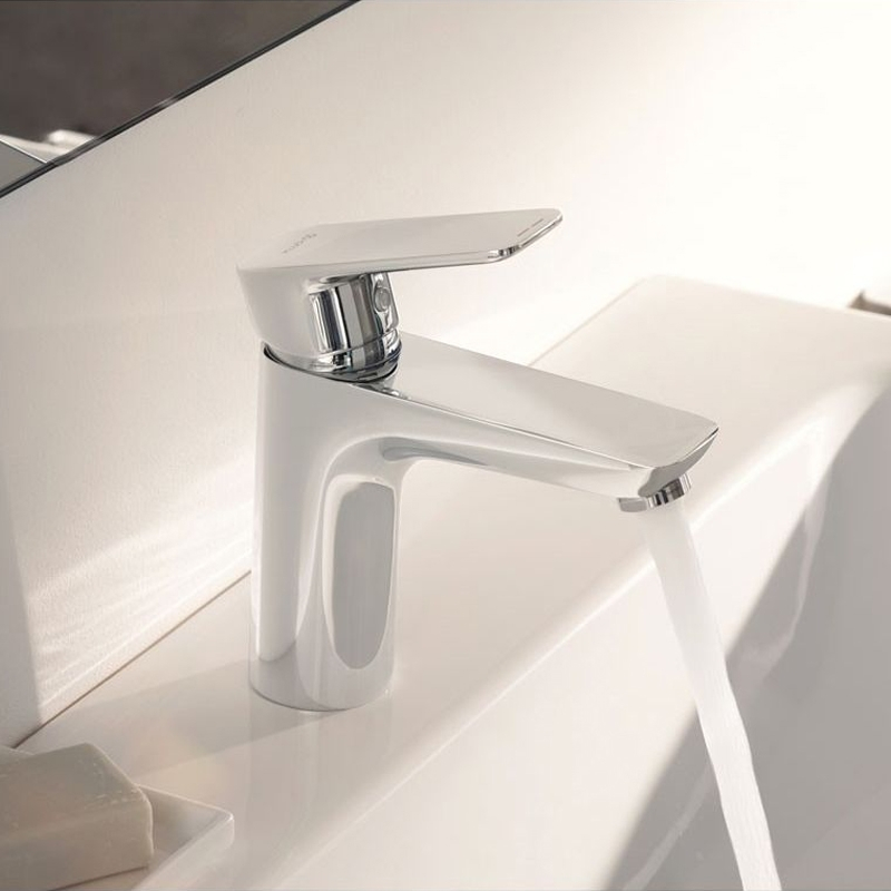 Baterie lavoar Kludi, Pure & Style, cu ventil metalic, H = 10 cm, crom [3]