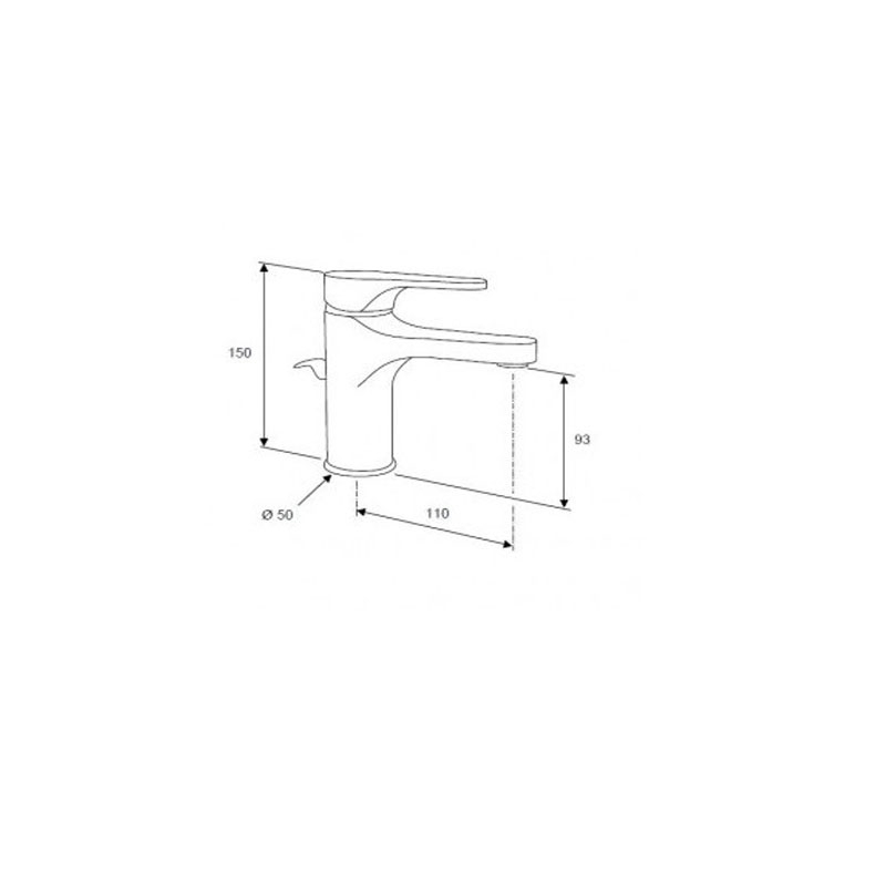 Baterie monocomanda pentru lavoar, cu ventil, crom, Omega [2]