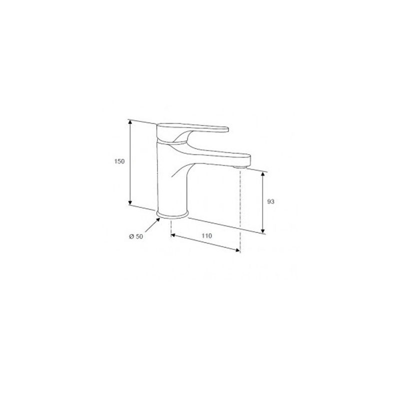 Baterie monocomanda pentru lavoar, fara ventil, crom, Omega [2]