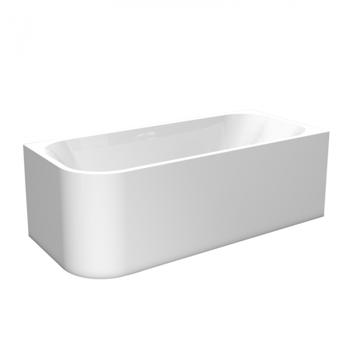 Cada asimetrică freestanding Florida Maugli - Design de colț dreapta, alb, modern [2]