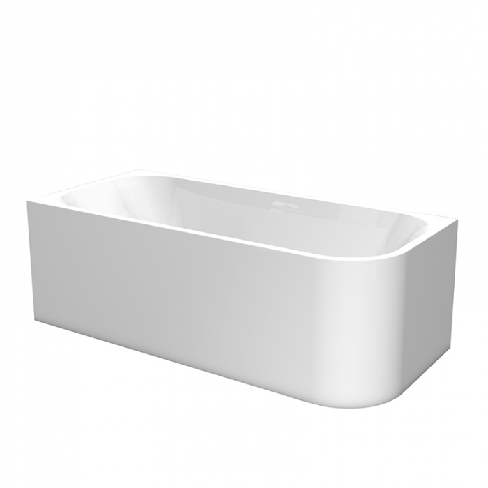 Cada asimetrică freestanding Florida Maugli - Design de colț stânga, alb, modern [2]