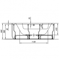 Cada de colt, Kolpasan, Libretto-L, pe stanga, 160 x 100 cm, alb [4]