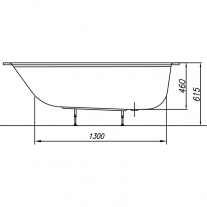 Cada dreptunghiulara, Kolpasan, Betty E2, 170 x 75 cm, alb [4]