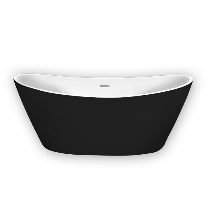 Cada freestanding Florida Selena Black - Design modern alb-negru, cu instalație completă [2]