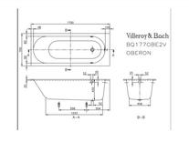 Cada Villeroy & Boch, Oberon, pentru inzidire, dreptunghiulara, 170 x 70 cm, alb alpin [2]