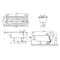 Cada Villeroy & Boch, Oberon, pentru inzidire, dreptunghiulara, 170 x 75 cm, alb alpin [3]