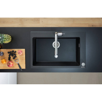 Chiuvetă bucătărie Hansgrohe, S510-F660 SilicaTec, 77 cm, negru grafit [2]