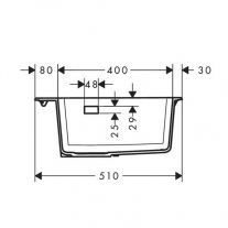 Chiuveta de bucatarie Hansgrohe, SilicaTec, 1 cuva, 56x51 cm, negru grafit [4]
