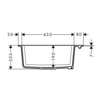 Chiuveta de bucatarie Hansgrohe, SilicaTec, 1 cuva, 56x51 cm, negru grafit [3]