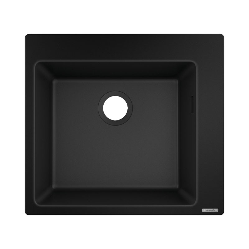 Chiuveta de bucatarie Hansgrohe, SilicaTec, 1 cuva, 56x51 cm, negru grafit [1]