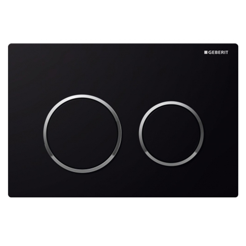 Clapetă Geberit Omega20 – Design Modern în Cromat Lucios Negru [1]