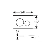 Clapetă Geberit Sigma20 Negru [2]