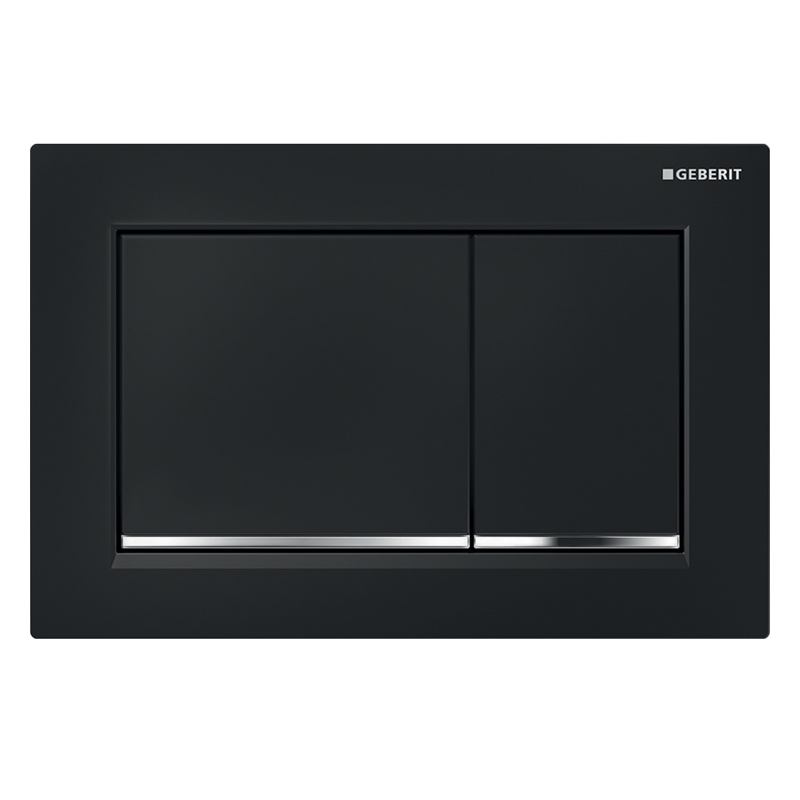 Clapetă Geberit Sigma30 – Negru și Cromat Lucios pentru Design Modern [1]