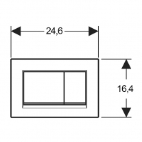 Clapetă Geberit Sigma30 Negru Mat – Design Elegant cu Acționare Dublă [2]