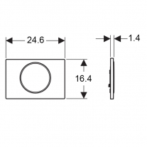 Clapetă Geberit Sigma10 Negru Start/Stop [2]