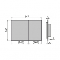Clapetă Alcadrain Air Două Volume Alunox Mat – Eleganță și Funcționalitate în Baia Ta [2]