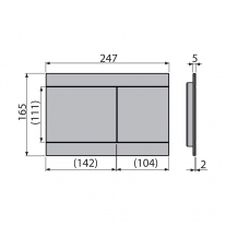 Clapetă Alcadrain Fun Două Volume Alb Lucios – Design Elegant și Funcțional [2]