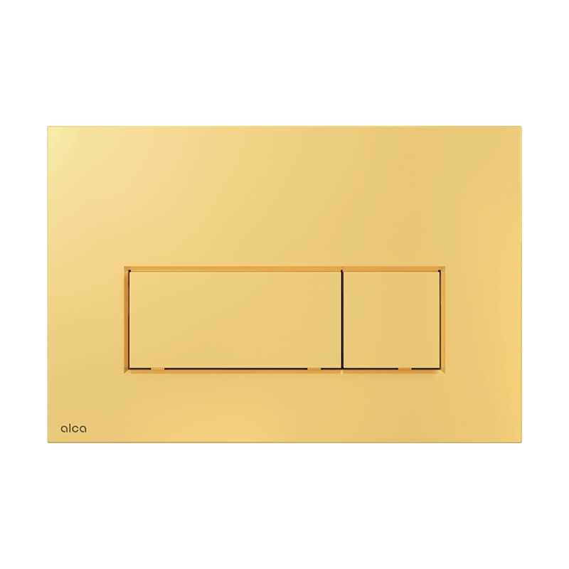 Clapetă Alcadrain Thin M575 Auriu Lucios cu Două Volume – Design Modern și Eficiență [1]