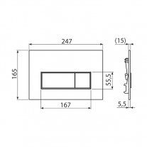 Clapetă Alcadrain Thin M575 Auriu Lucios cu Două Volume – Design Modern și Eficiență [2]