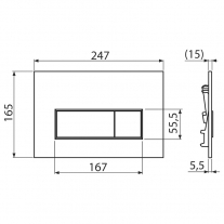 Clapetă Alcaplast M578 Negru Mat [2]