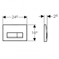 Clapetă Geberit Delta 25 Crom Mat [2]