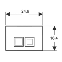 Clapetă Geberit Delta 35 Crom Mat [2]