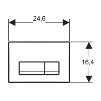 Clapetă Geberit Delta50 Negru Mat cu Acționare Dublă [2]