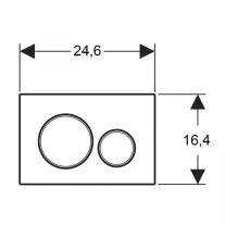 Clapetă Geberit Sigma 20 Alb Mat – Modernă și Eficientă pentru Baia Ta [2]