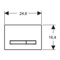 Clapetă Geberit Sigma50 Alb Negru Cromat [2]