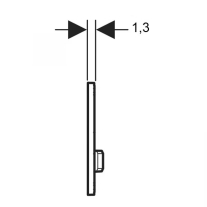Clapetă Geberit Sigma50 Alb Negru Cromat [3]
