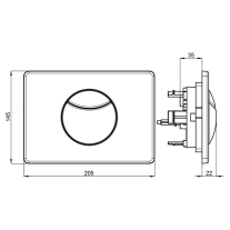Clapetă Villeroy & Boch Viconnect Acționare Dublă – Crom Mat [2]