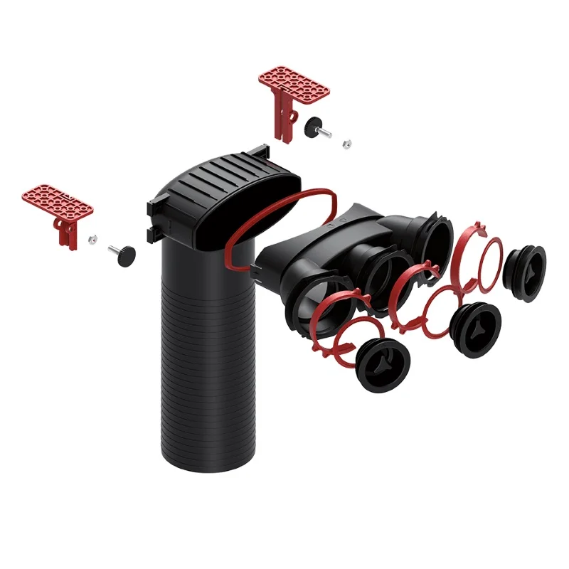 Plenum la 90° pentru tub DN 3 x 75 – DN 125, ARIA [2]