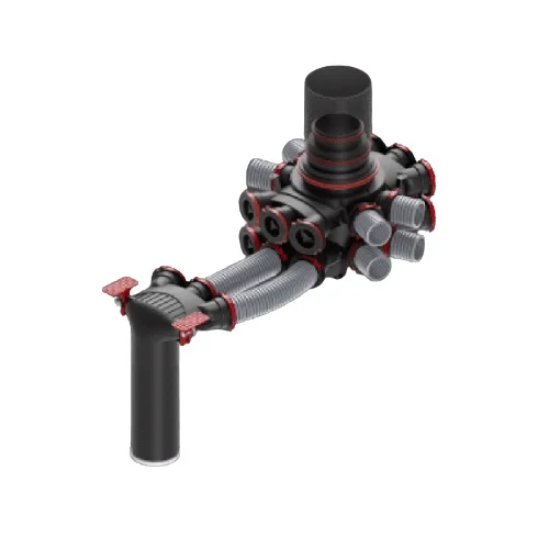 Plenum la 90° pentru tub DN 3 x 75 – DN 125, ARIA [3]