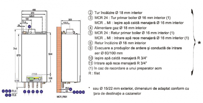 Centrala termica cu condensare De Dietrich MCR-P 34/39 MI PLUS, 34 KW [5]