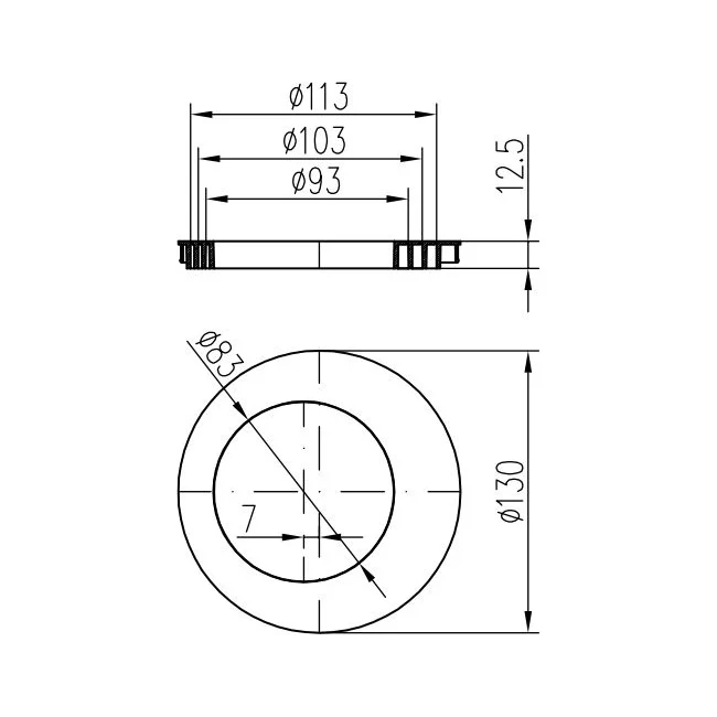 Racord de burlan Standard MCH cu iesire verticala D110/125-KV 125 ST [3]