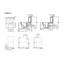 Rezervor monobloc Villeroy & Boch, Venticello, pentru vas WC compact, alb alpin [3]
