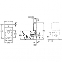 Rezervor vas WC, Villeroy & Boch, Avento, alb [2]
