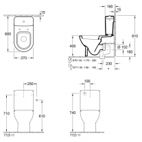 Rezervor Villeroy & Boch, Subway, pentru vas WC, alb alpin [3]