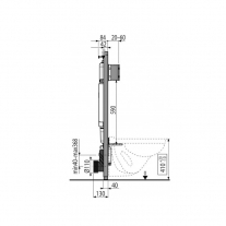 Rezervor wc incastrat Alcaplast, Sadromodul, pentru instalari uscate (in gips-carton) 8.4 cm pentru vas wc suspendat [5]