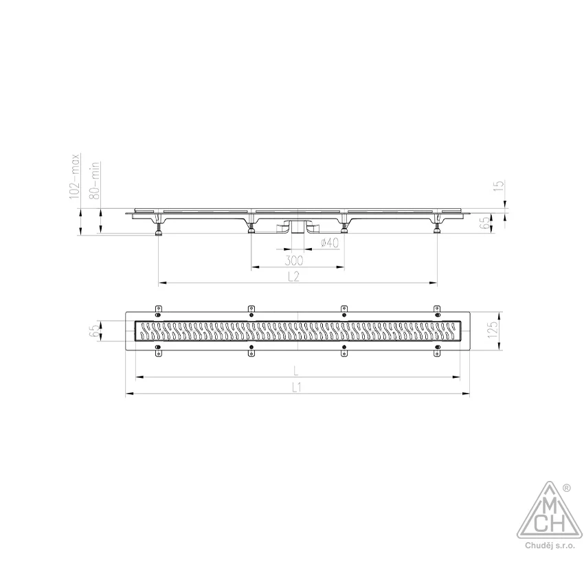 Rigola de Duș KLASIK/FLOOR – Grătar Inox Mat, Design Modern [2]