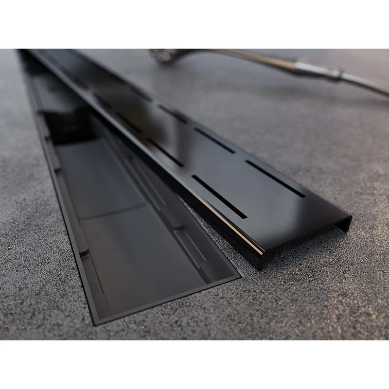 Rigola de Duș Neagră MCH LINE – Grătar Inox Mat, Design Elegant [4]