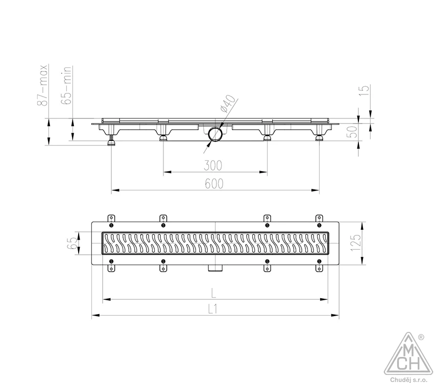 Rigola de Interior cu Ramă și Grătar Inox HARMONY Lucios – Design Modern și Scurgere Eficientă [2]