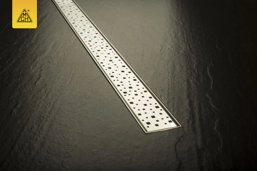 Rigola de Interior cu Ramă și Grătar Inox SQUARE Lucios – Scurgere Eficientă și Design Elegant [5]